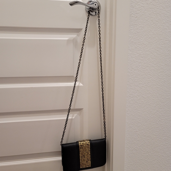 Cross-body Studded Leather Magnetic Clasp Bag - Picture 6 of 11